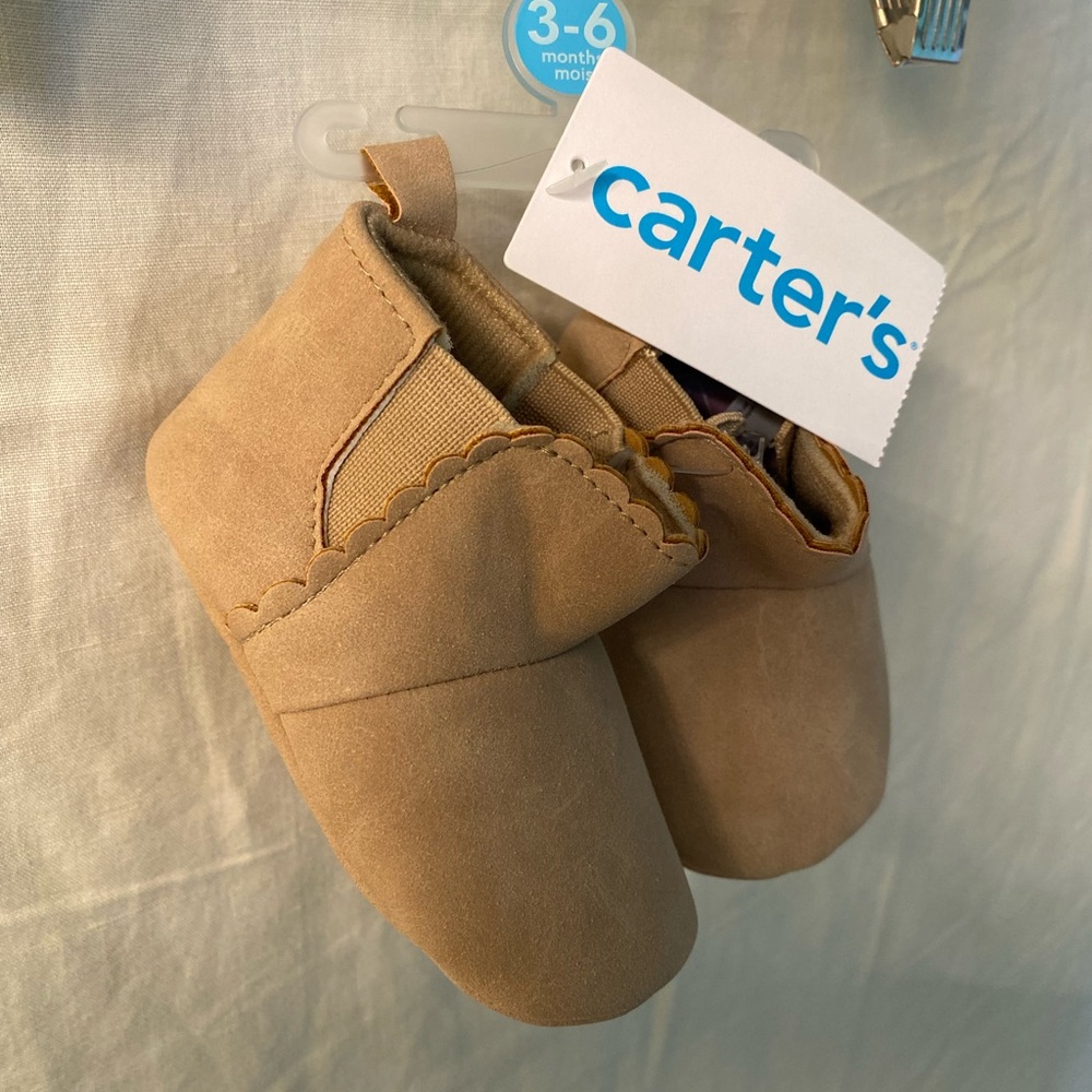 Carter's Toddler Moccasin Booties - Tan